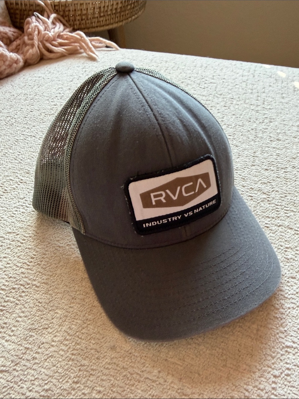 RVCA Olive Green Mesh Back Trucker Hat